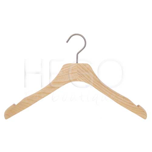 Wooden hanger with notches