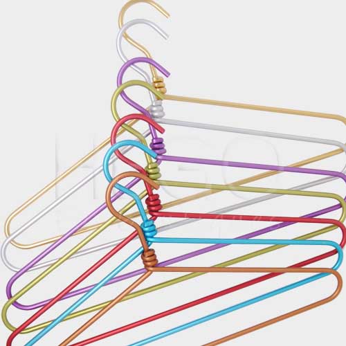 Colored aluminium hangers